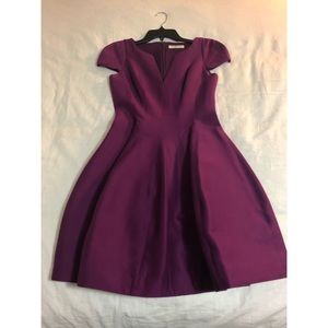 Halston Heritage Structured Faille Cocktail Dress